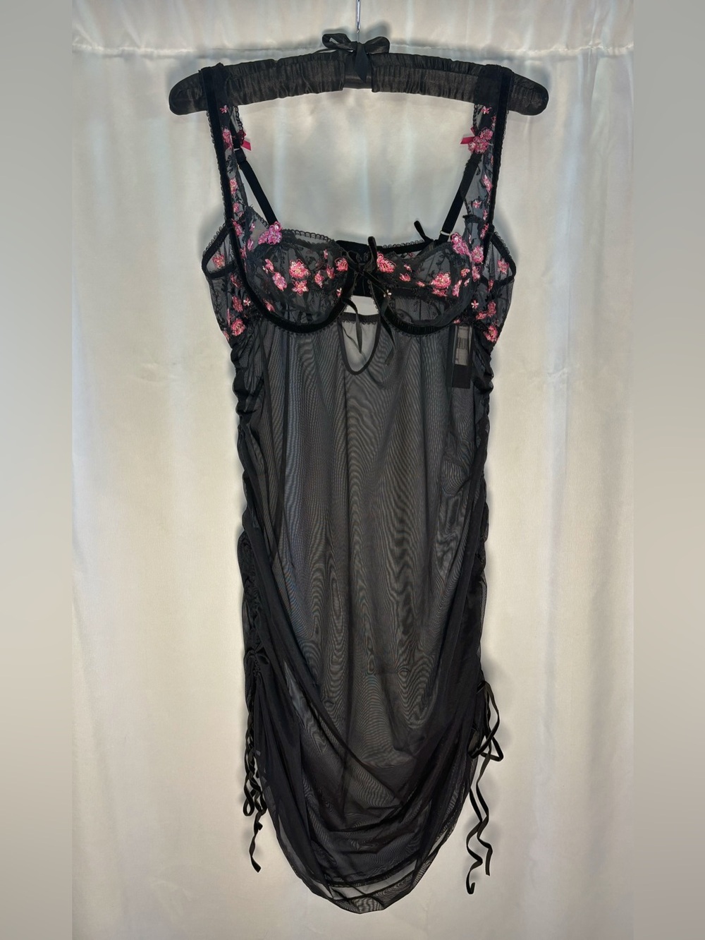 Frederick's of Hollywood Harlow Mesh Chemise & Thong Set NWT - Size Large